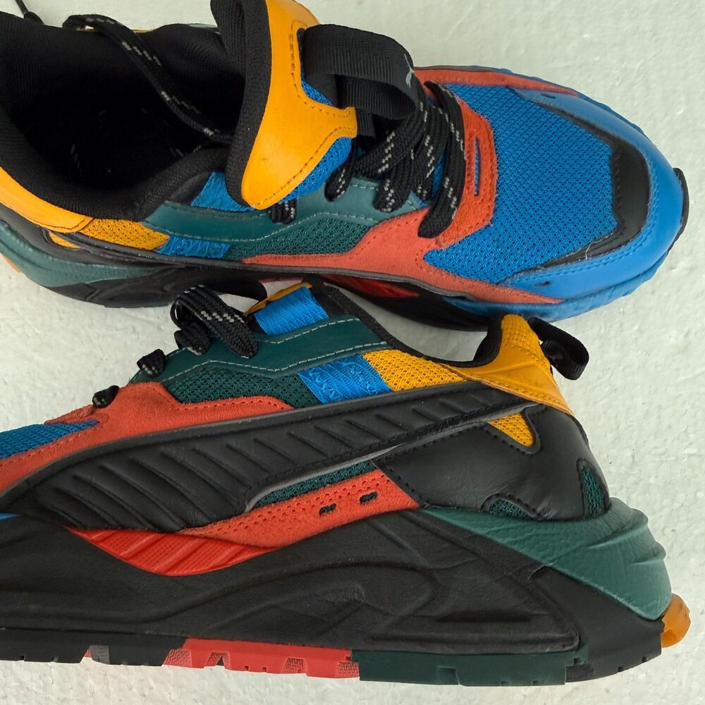 Size 7 - PUMA RS-TRCK CASUAL SHOES Future Blue/Black/Multicolor 391547-01 - Picture 10 of 11